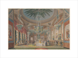 The Banquetting Room, Royal Pavilion, Brighton; from John Nash, 'The Royal Pavilion at Brighton', 1826