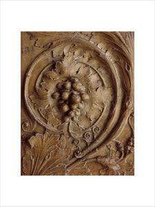 Architectural cast: relief panel decorated with scrolling foliage [detail]