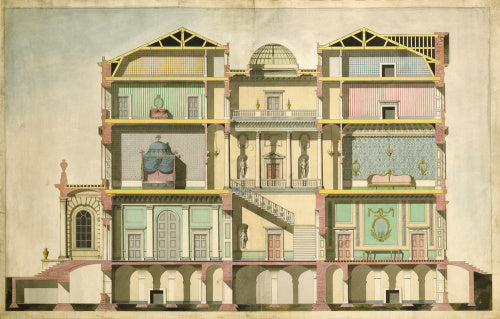 Design for a town house: section