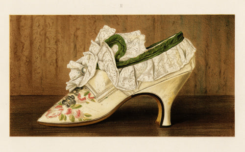 Miss Langley's Shoe; from T. Watson Greig, from 'Ladies' old-fashioned shoes', 1885