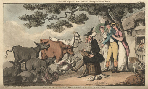 Doctor Syntax drawing after nature, from 'The Tour of Doctor Syntax in search of the Picturesque', London 1812