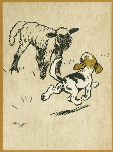 The Playful Lamb, from Cecil Aldin's 'Field Babies', London: Humphrey Milford, Oxford University Press, [1919?]