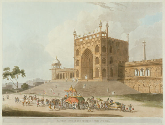 Eastern Gate of the Jummah Musjid at Delhi from T. Daniell, Oriental scenery ...[1st series], London 1795[-97], pl.I