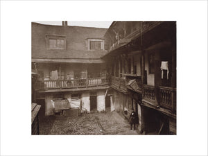 The Inn Yard,  The Oxford Arms, Warwick Lane, 1875