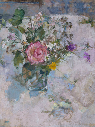 Still Life with Rose and Wild Flowers