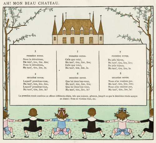 Ah! Mon Beau Château [lyrics]; 'Vieilles chansons pour les petits enfants avec accompagnements de Ch. M. Widor', 1884