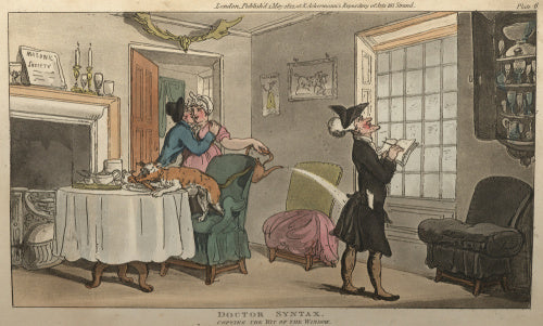 Doctor Syntax copying the wit of the window, from 'The Tour of Doctor Syntax in search of the Picturesque', London 1812