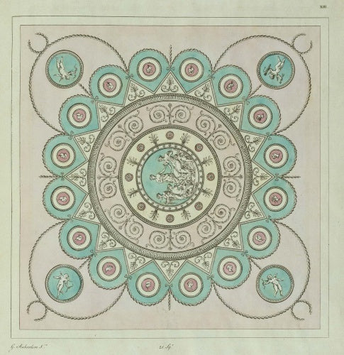 Design for a dressing-room ceiling from A Book of Ceilings composed in the style of the Antique Grotesque, London 1776 (plate XIII)